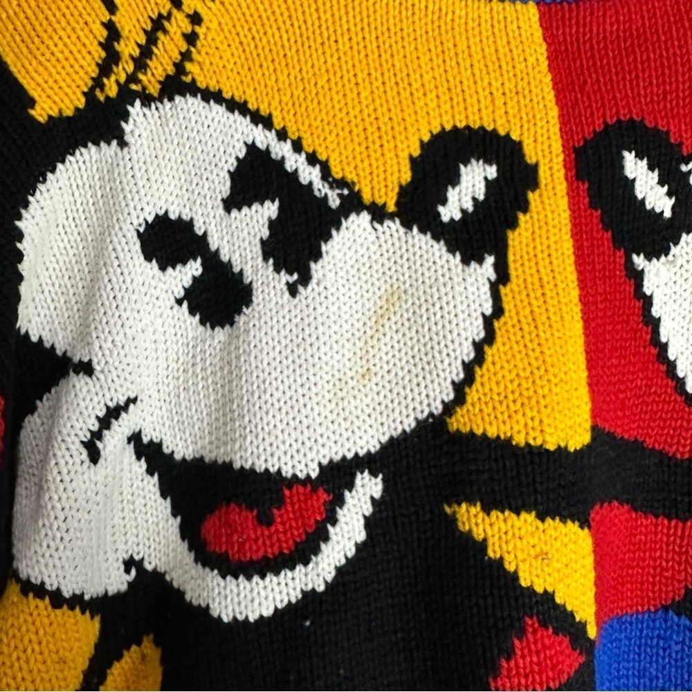 Disneyland Vintage Sweater Mickey Mouse Goofy - Picture 2 of 7